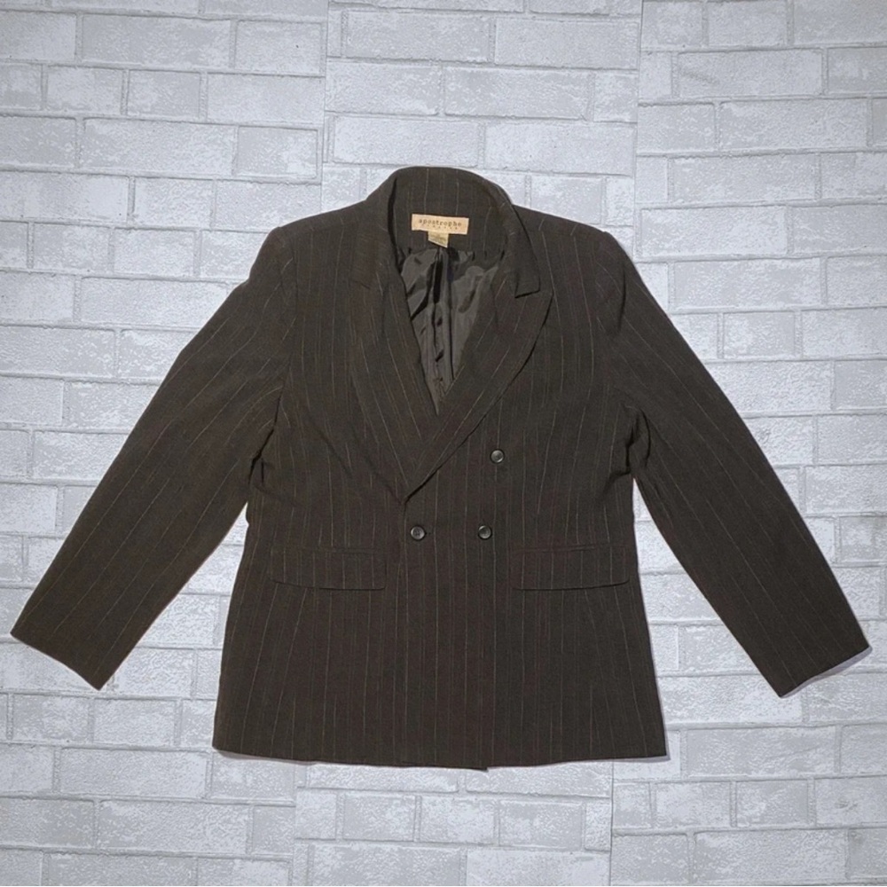 Apostrophe Black Pinstripe Blazer